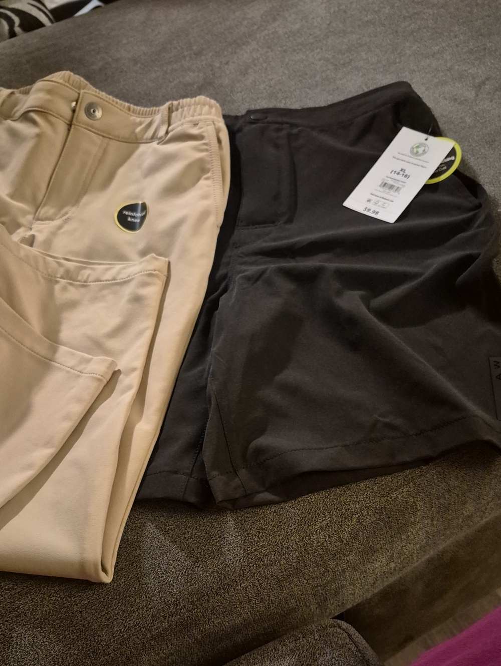 Neutral & Black Athletic Shorts Set